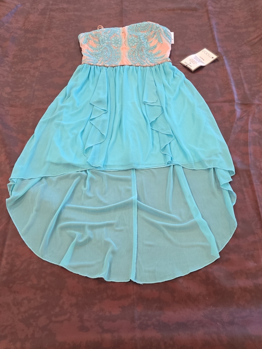 A2 Aqua Blue And Cream Colored City Studio Macy's Dress Size 5